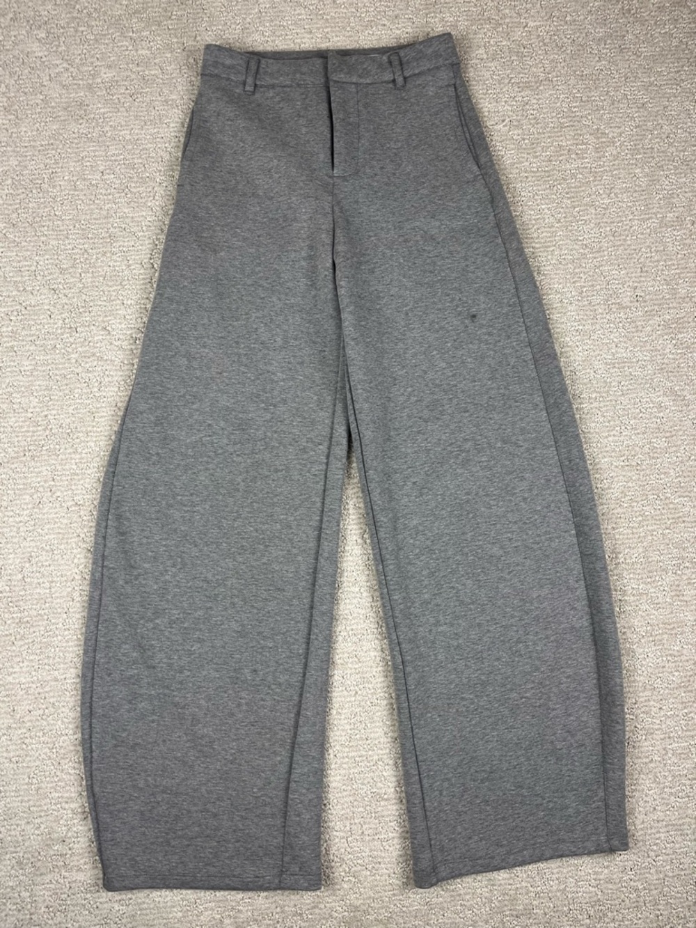 Bershka Grey Wide-Leg Womens Pants